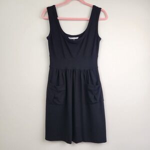 Diane von Furstenberg Black Tank‎ Dress Pockets Sleeveless Casual Size 6 Q2